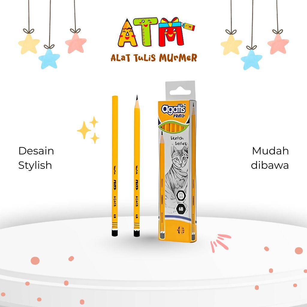 

Pensil/Pensillkayu/Pencil/Agatis Prime Wood Hexagonal Graphite Pencil 6B