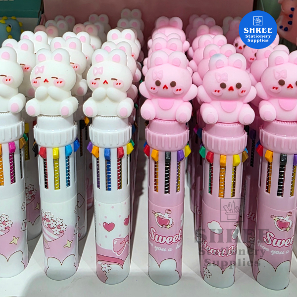 

Ball Pen 10 Colors Rabbit – Pulpen Tinta Halus Karakter Lucu untuk Anak, Remaja & Sekolah | Shree Stationery Supplies
