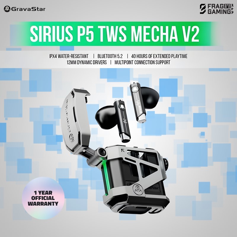 GravaStar Sirius P5 TWS Earbuds Defense Armour V2 (Space Grey)