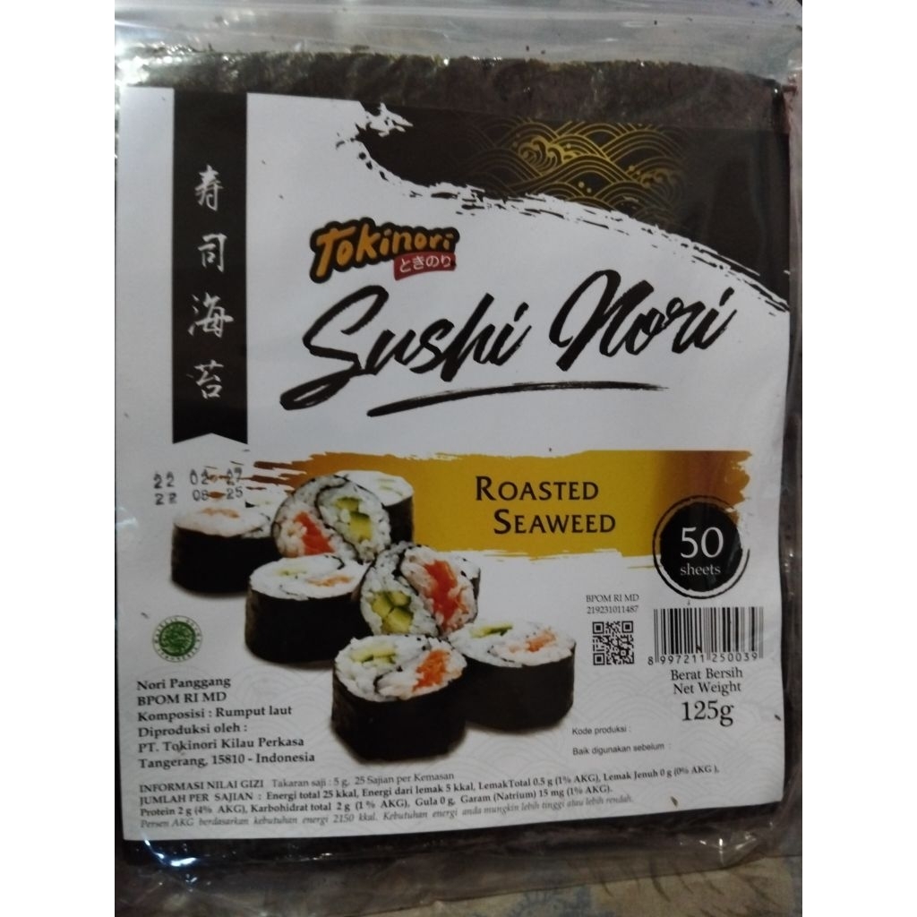 

NORI TOKINORI HALAL 50 LEMBAR/ROASTED SEAWEED-sushi nori-nori gimbap-nori gimbab-kimbap-kimbab-onigiri-sakao nori-RUMPUT LAUT PANGGANG