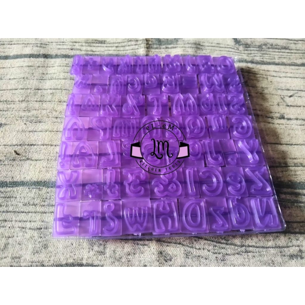 CETAKAN HURUF FONDANT KUE ALPABETH CETAKAN HURUF 64