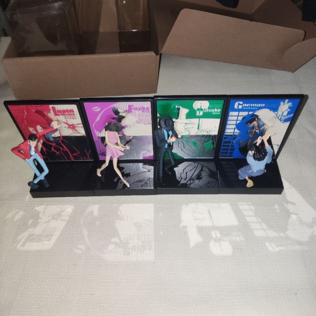 set figure lupin the third fujiko mine daisuke jigen goemon ishikawa ghibli studio kaca miror cermin