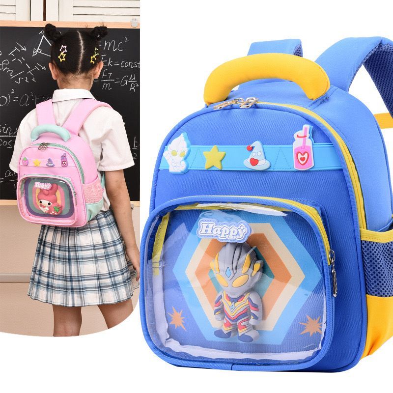 davedesign #TA2524 TAS RANSEL ANAK SEKOLAH BONEKA RUANG TRANSPARAN PREMIUM IMPORT SANRIO + ULTRAMAN 