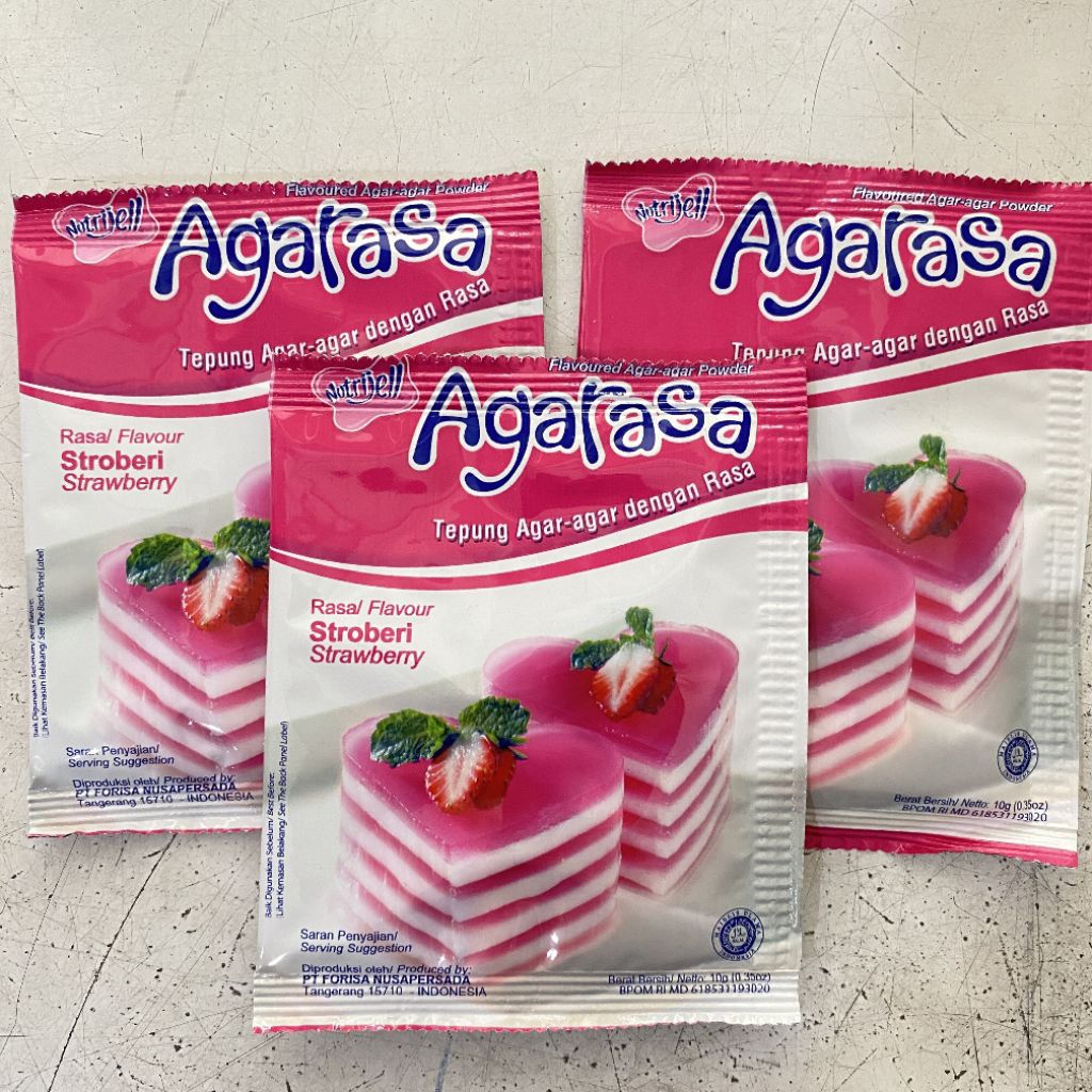 

Nutrijell AGARASA rasa STRAWBERRY 10 gram | agar agar rasa strawberry