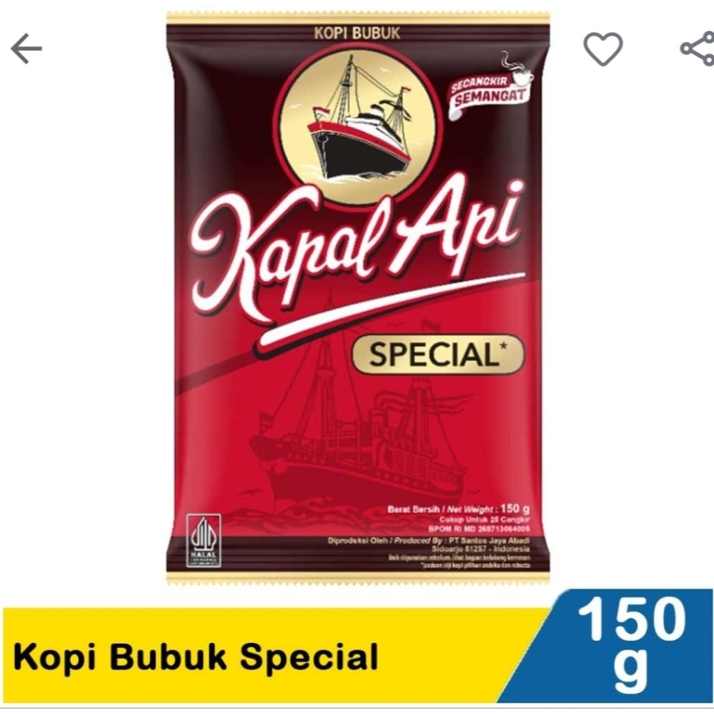 

Kapal Api Kopi Bubuk Special 150G
