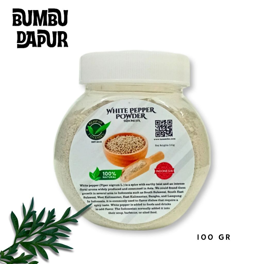 

Bumbu Masak Bubuk Lada Putih 100 gram Premium White Pepper Powder Premium