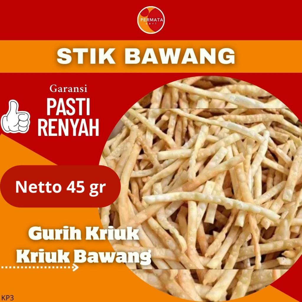 

Stik Bawang 100Gram±/Keripik Stik Bawang/Snack Stik Bawang