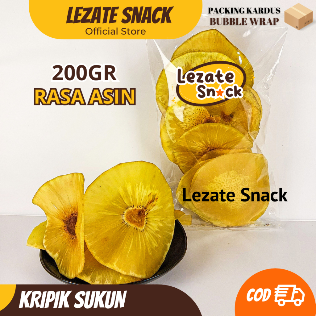 Kripik Sukun Bulat Super 200GR Kiloan Empuk Renyah Enak / Keripik Sukun Bulat Mentega Goreng Tidak K