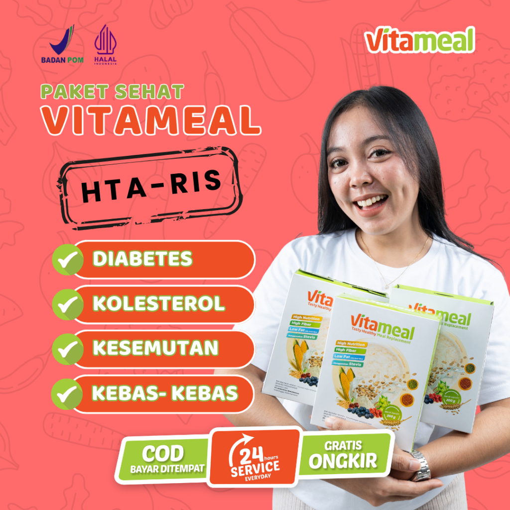 

Vitameal Oatmeal Healthy Superfood Rendah Gula Oat Lambung Serbuk Meal Sereal Darah Tinggi Fiber Mixberry Nutrisi HTA RIS