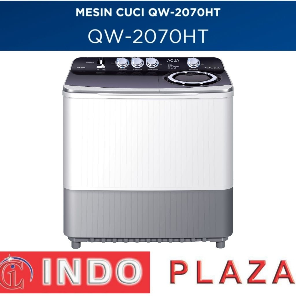 MESIN CUCI AQUA 2 TABUNG 20 Kg QW-2070HT