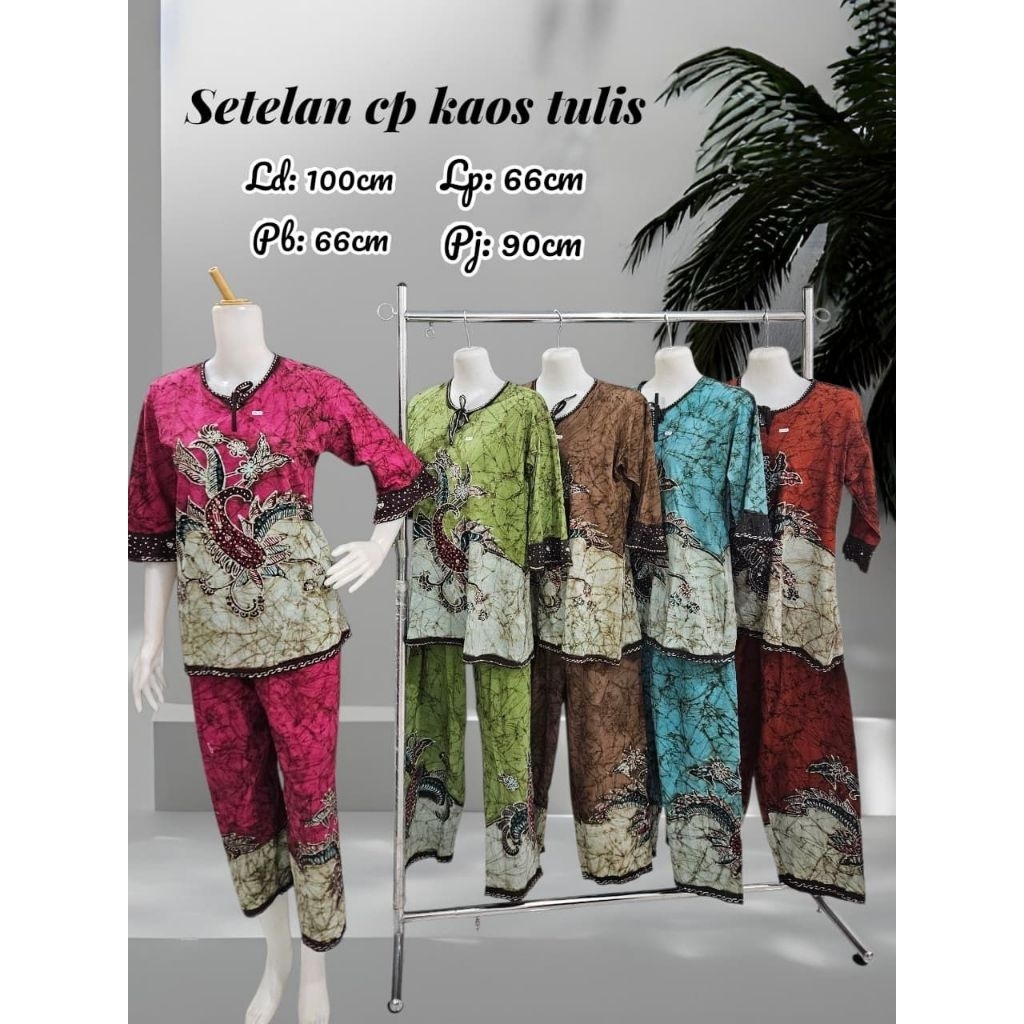 Batik Pekalongan Setelan CP Kaos TULIS
