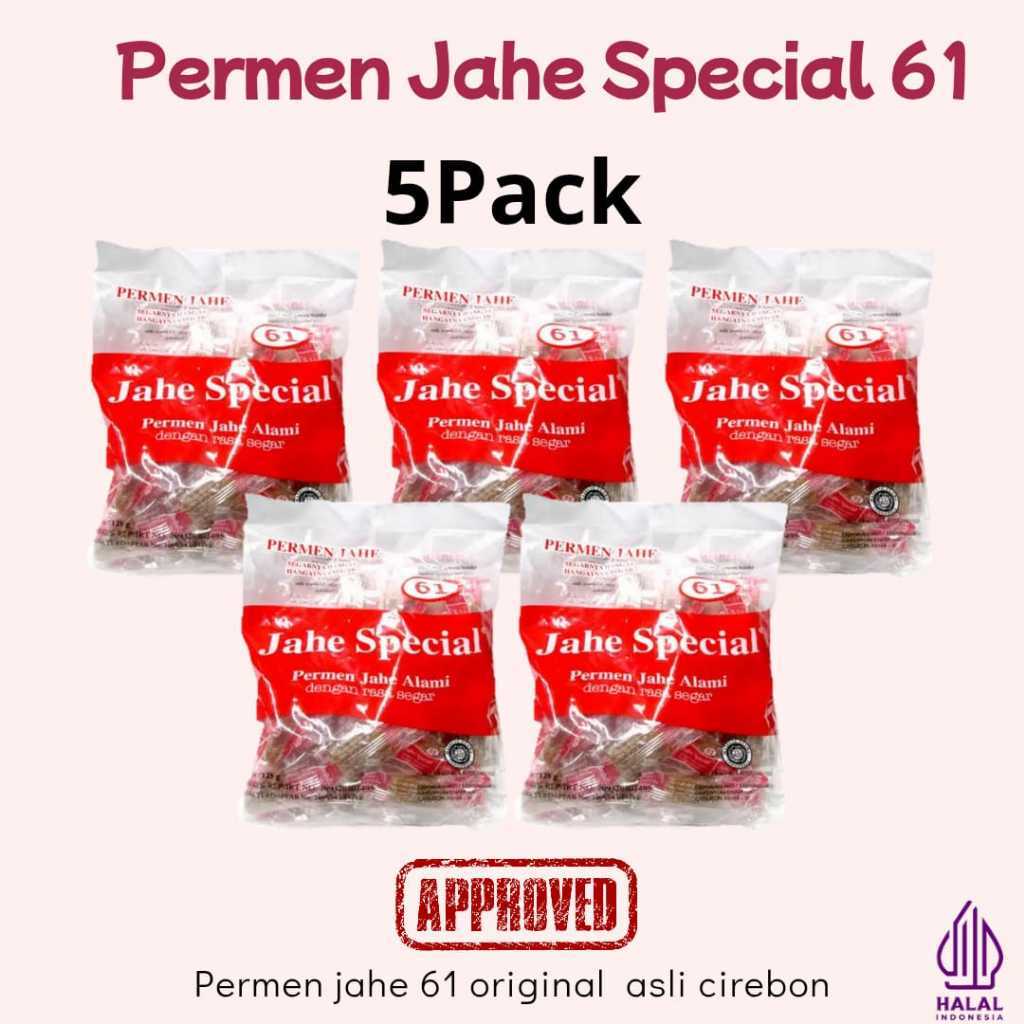 

5 Pack Permen Jahe Special 61 permen asli Cirebon