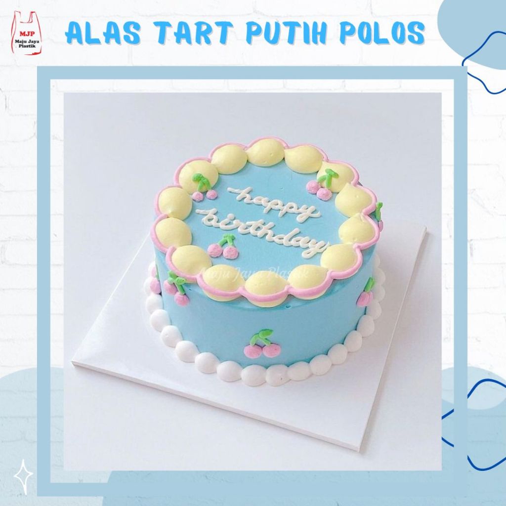 

Alas Kue Tart Putih Polos 18 20 22 24 26 28 30cm Cake Board Kotak Tatakan Kue Ultah Tebal Food Grade