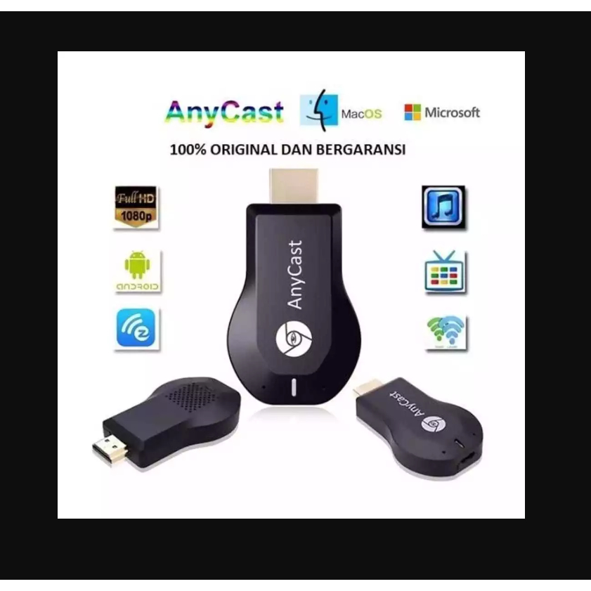 AL Anycast Wifi Display receiver HDMI Dongle Wireless plus Kabel Wifi + pack HCV-13