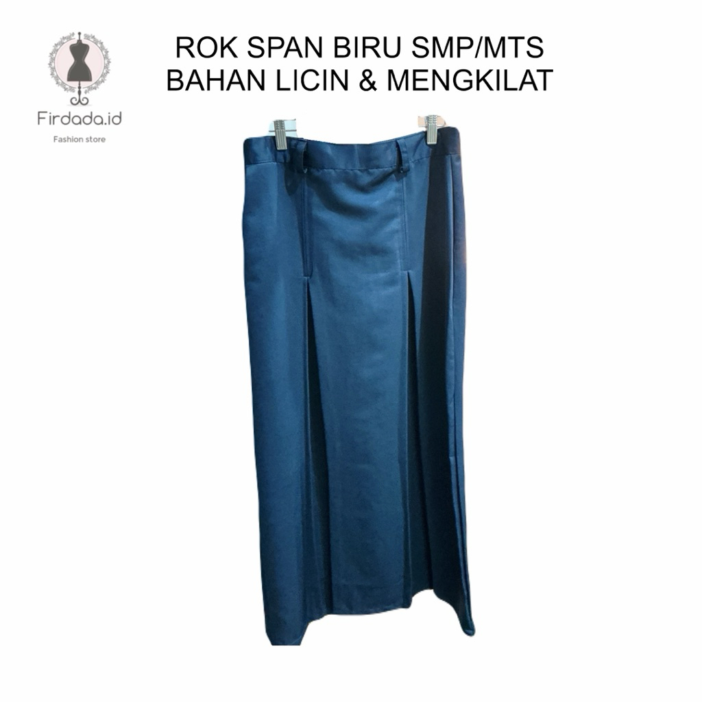 ROK SEKOLAH SPAN PANJANG BIRU SMP/MTS REMPEL 2 DI DEPAN BAHAN ELEMEN