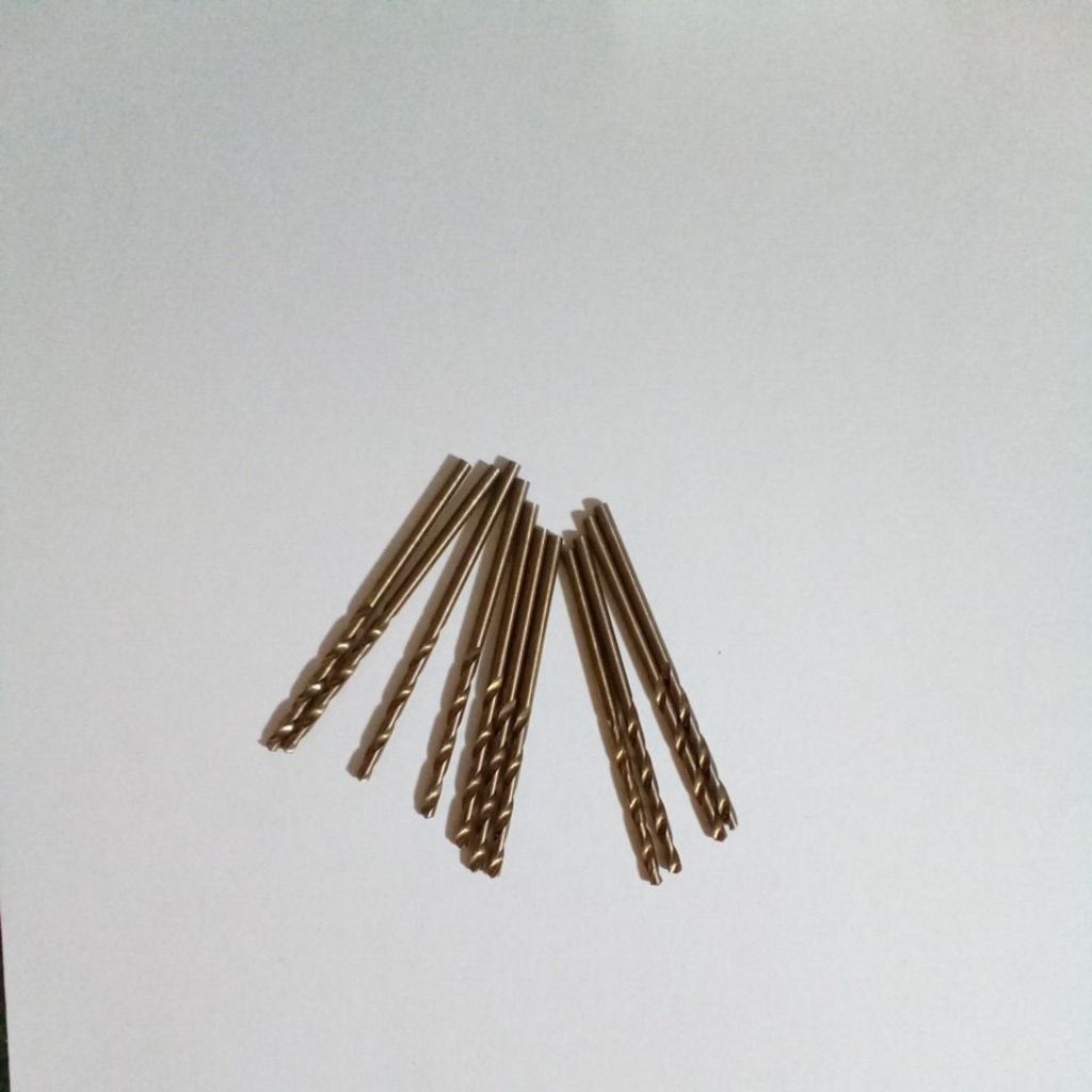 mata bor hss cobalt 2mm untuk besi,alminium,stainless,warna bor kuning emas