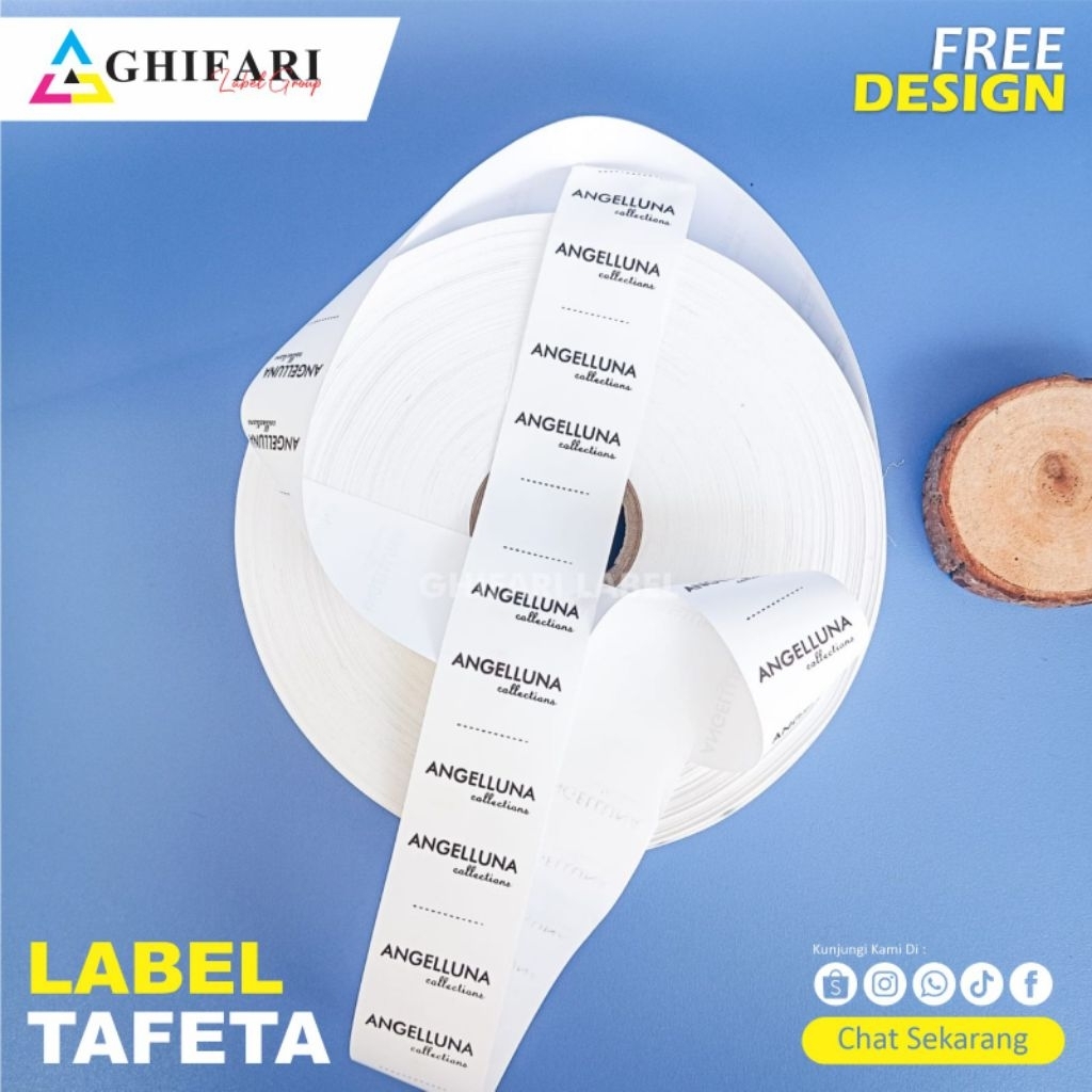 

Label Tafeta Custom Anti Air Cocok Untuk Baju