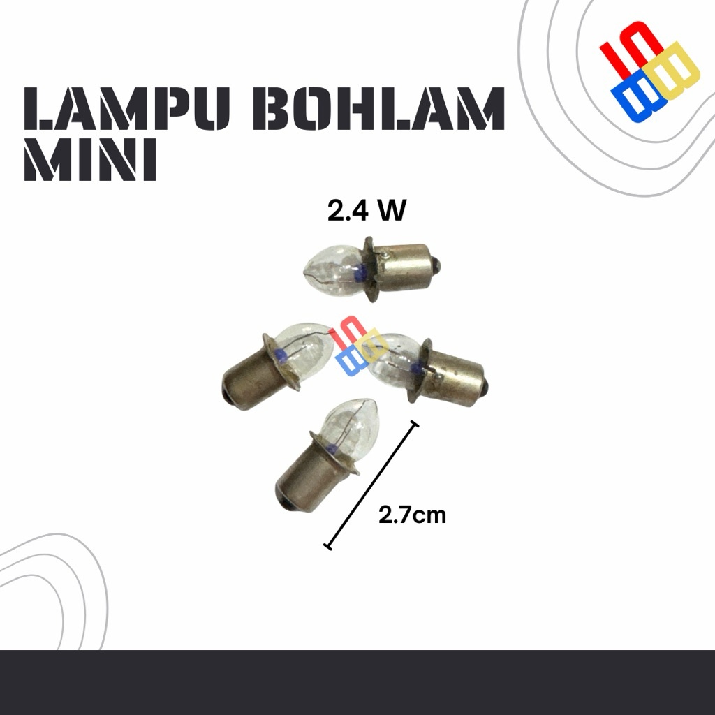 Lampu Bohlam MINI 2.4W / Lampu Drat Kecil / Lampu Senter