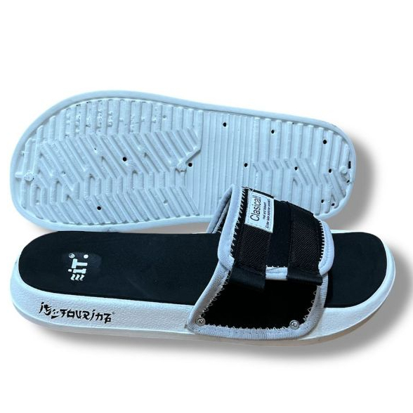 Edash - Cl List Distro - Sol White - Sandal Slop | Sandal slide | Sandal pria Wanita | Sandal Unisex