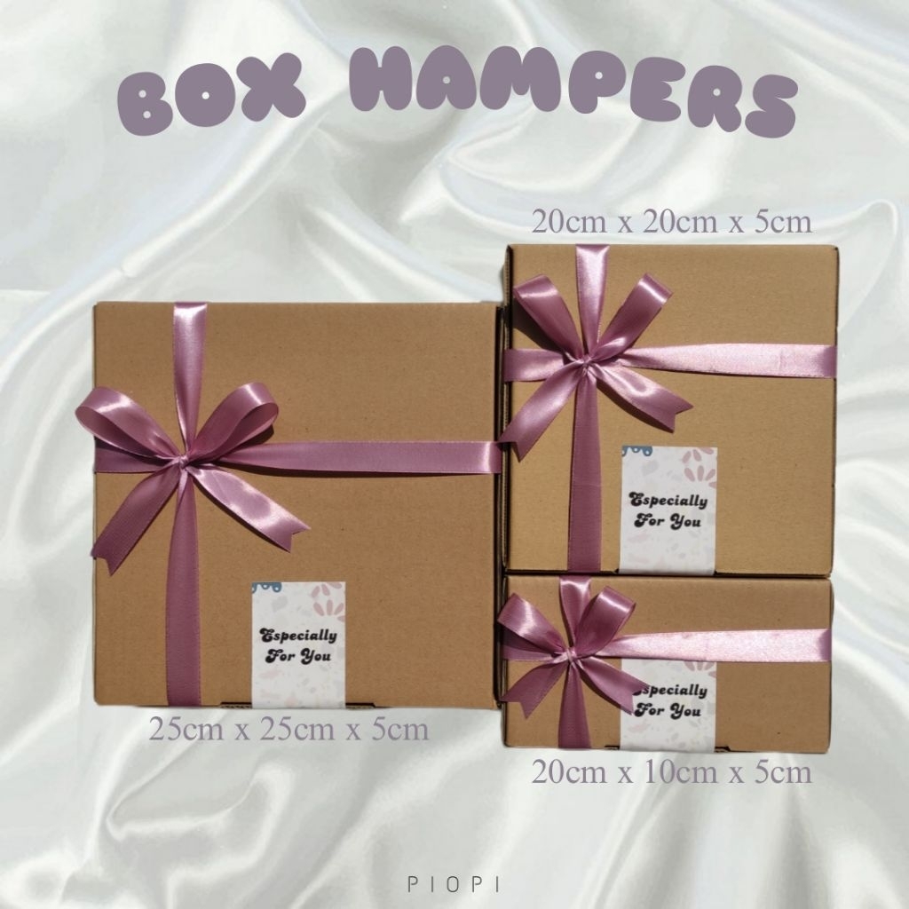 

Box Hampers / Gift Box / Kardus Box Packing / Kotak Kado Lengkap / Box Hampers Lengkap 20x10x5 / 20x20x5 / 25x25x5
