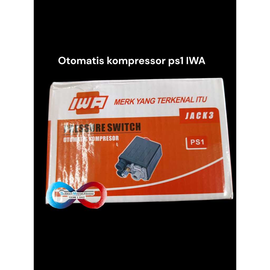 Otomatis Kompresor Angin 1 Cabang Lubang Drat 1/4" IWA
