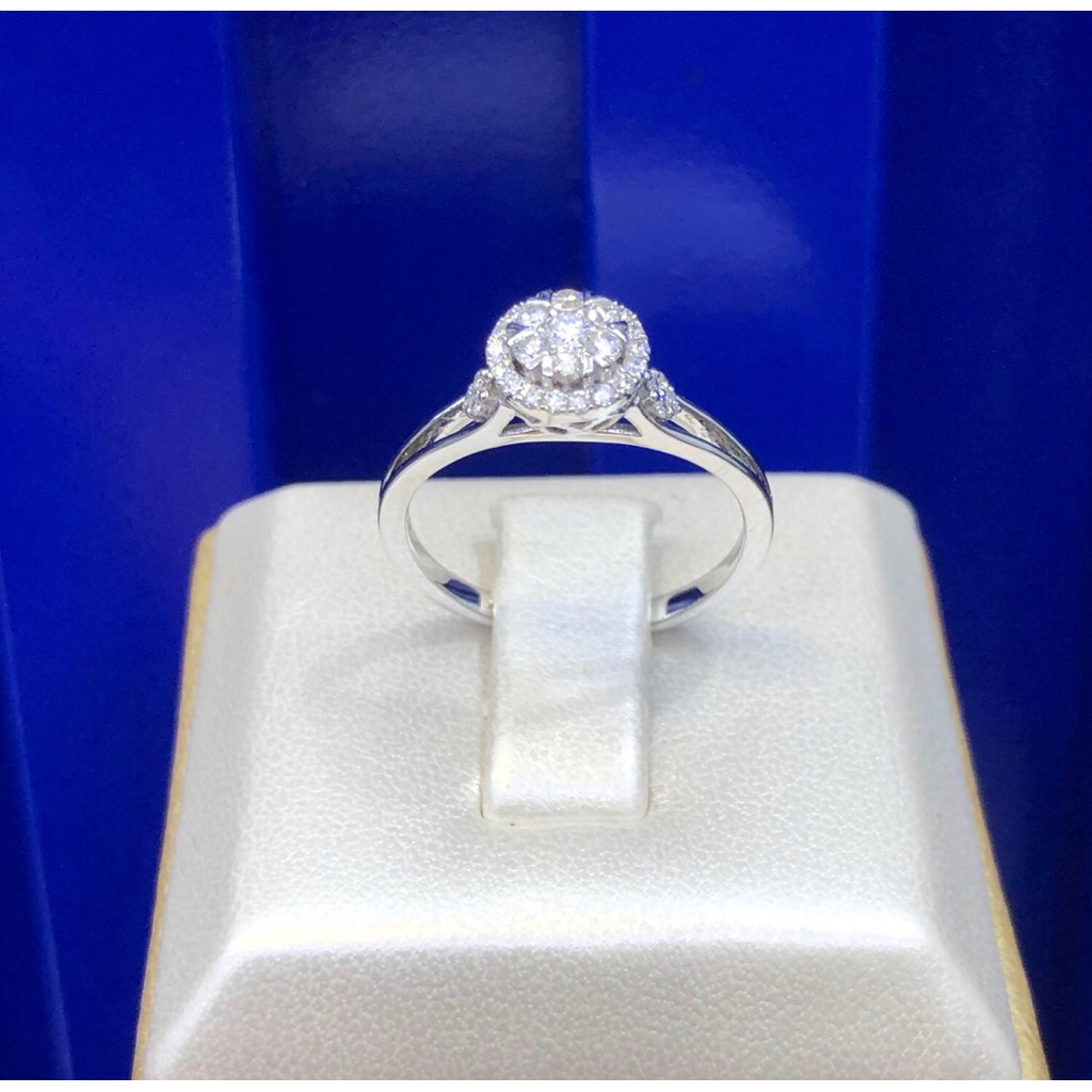 Cincin Berlian Lotus (51) CD83, Size 14,5, D.33:0,32 crt, Emas 2,7 gr, Kadar 75%