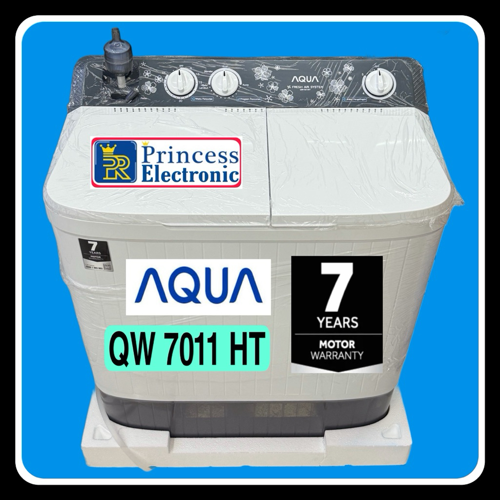 Mesin cuci Aqua sanyo 7kg 2 Tabung