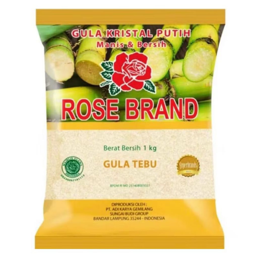 

ROSEBRAND GULA PASIR TEBU 1 KG KEMASAN KUNING