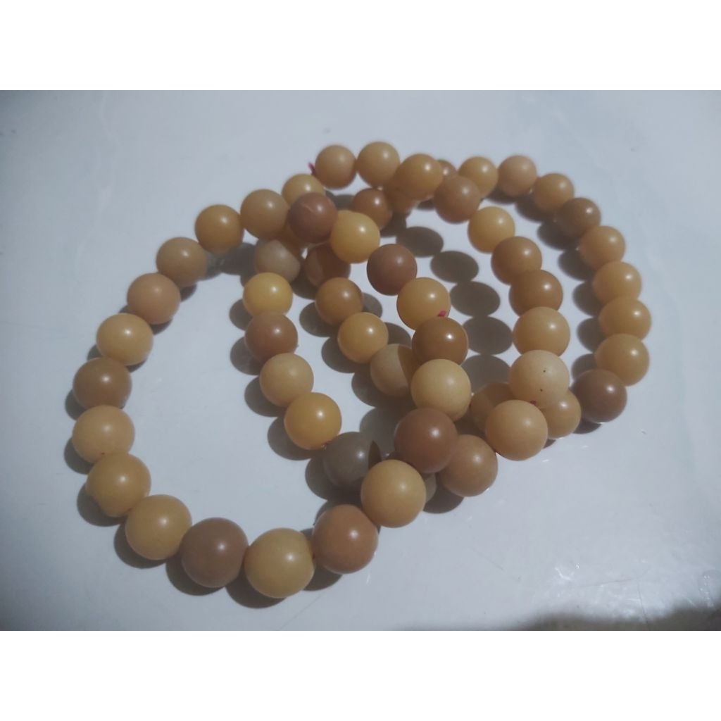 

10 Gelang BIJI POCOK GEBANG DIM 10 RATA NATURAL