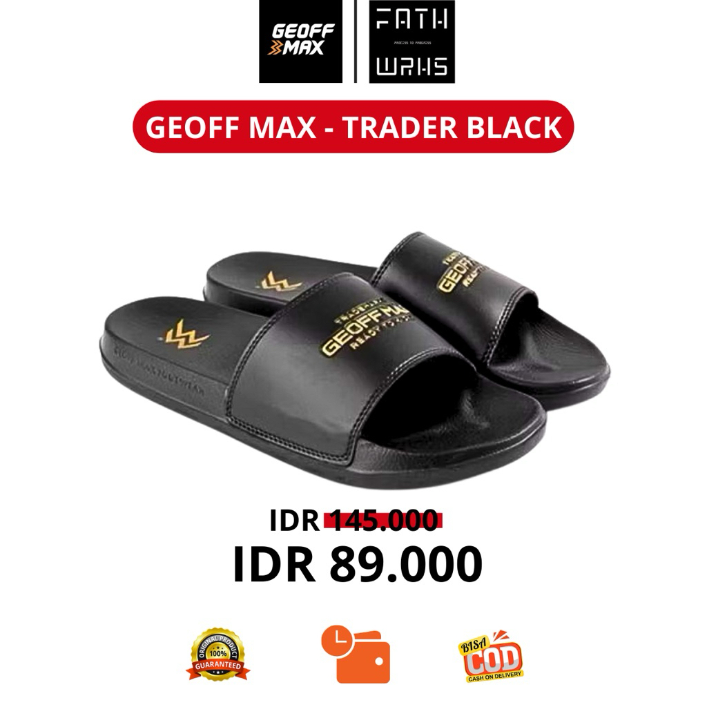 Sandal Geoff Max Original - Trader Black | Slippers | Sandal Unisex