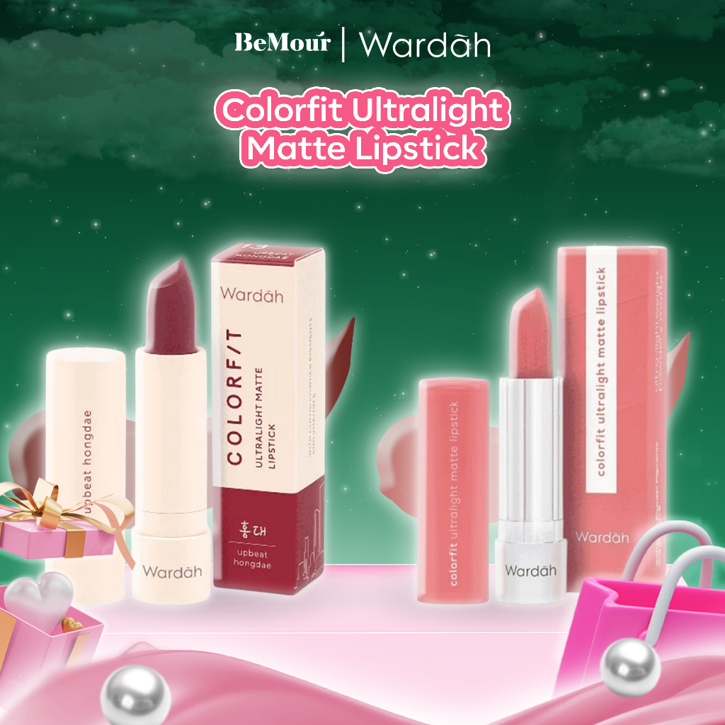 WARDAH - COLORFIT ULTRALIGHT MATTE LIPSTICK ( 3.6 g ) - Lipstik Matte Soft Texture Pigment Ringan