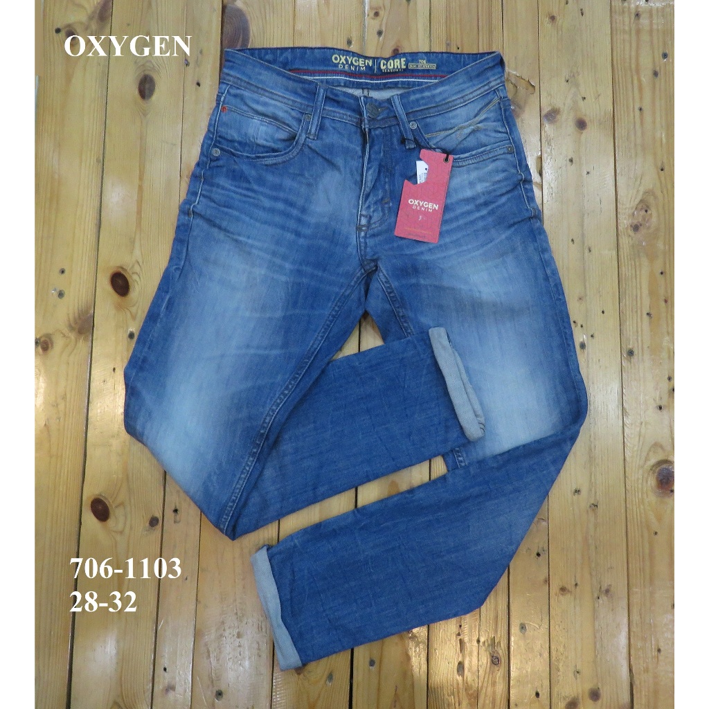 CELANA JEANS/DENIM PANJANG PRIA SLIM FIT BRAND ORI MEREK OXYGEN ART : 706-1103 PRICE Rp.614.900