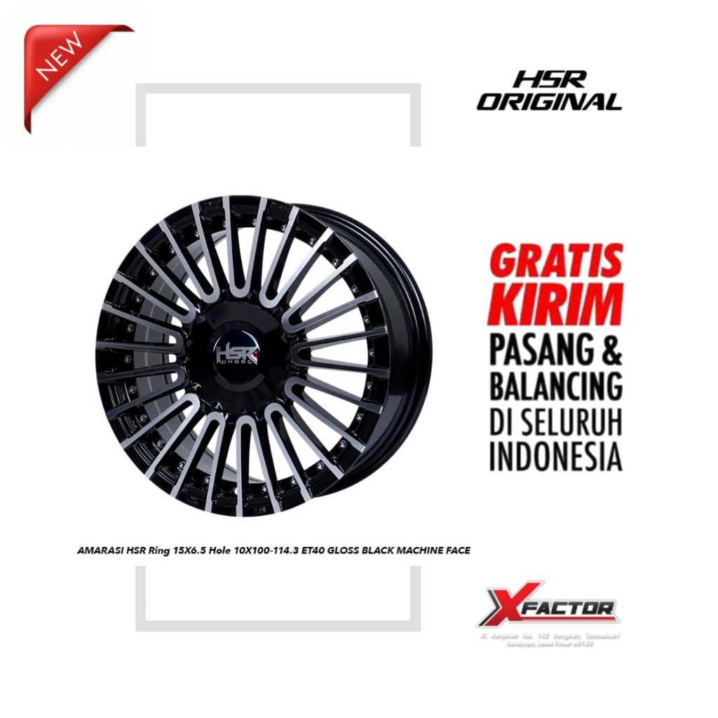 VELG R15 HSR AMARASI HSR R15X6.5 H5X100-5X114,3 ET40 GBMF