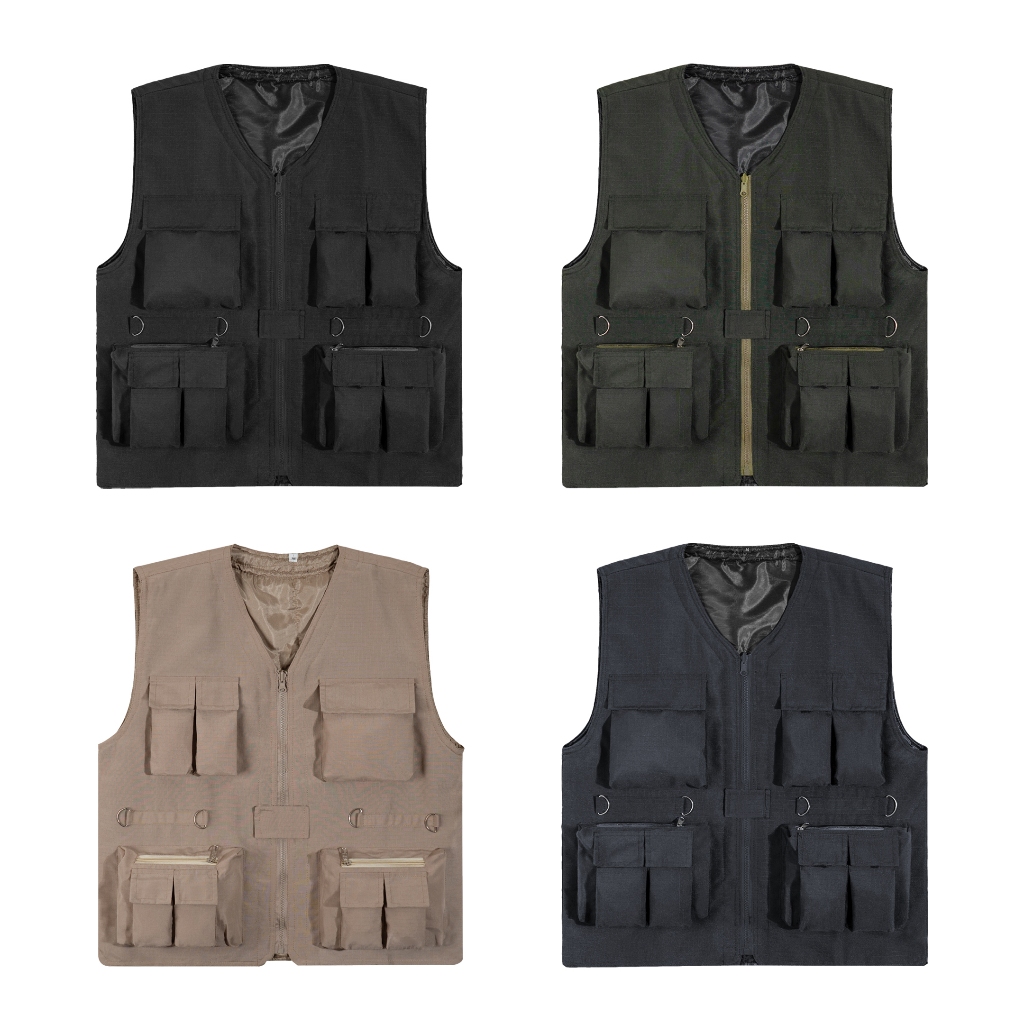 JEEN - Vest Rompi Polos Bahan Parasut Ripstop Premium