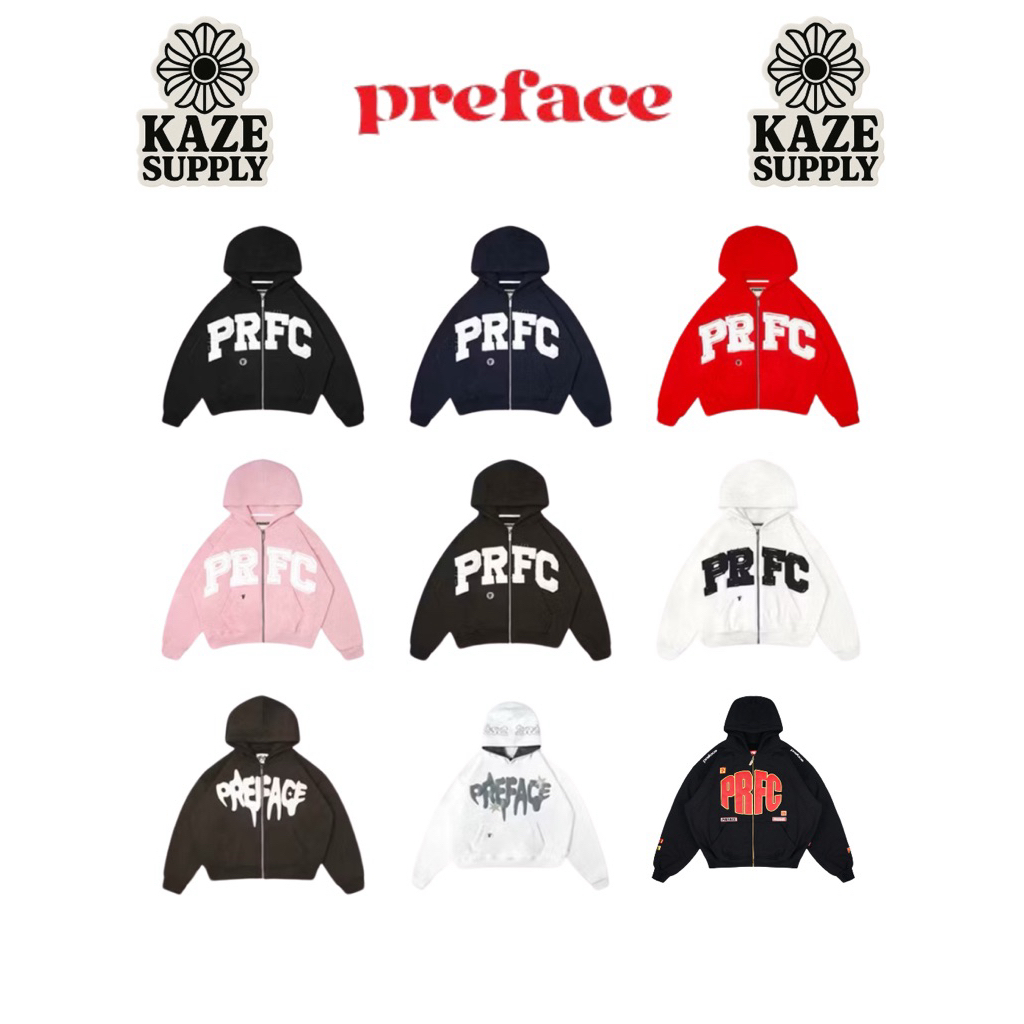 PREFACE WEARHOUSE | PREFACE REDTYPE BLACK | PREFACE REDTYPE BROKEN WHITE | PREFACE UNFINISHED PINK J
