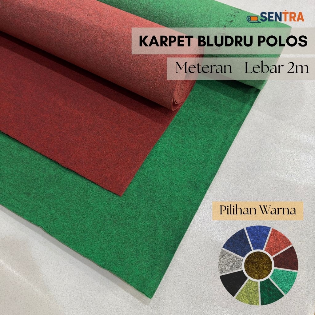 Karpet Bludru Polos Meteran Masjid Panggung Dekorasi Karpet Babut Lantai