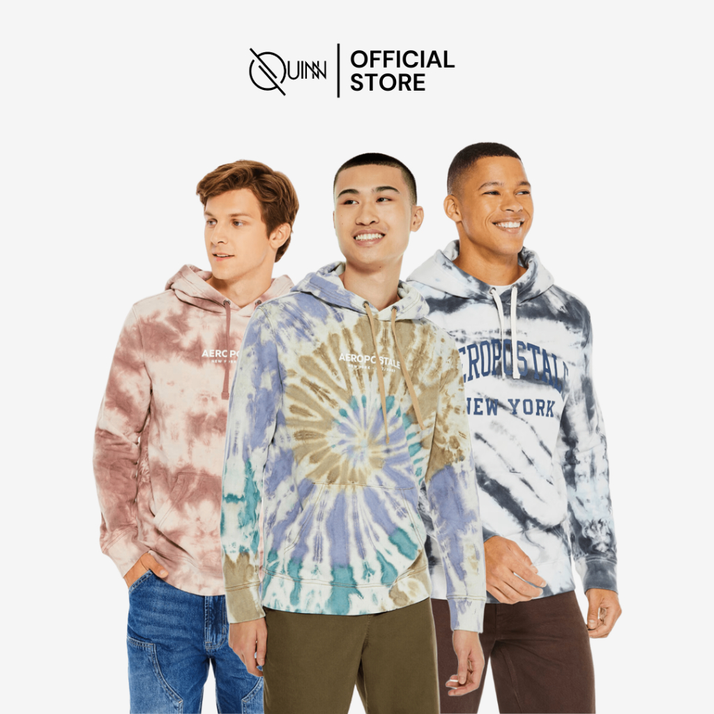 Aeropostale Pullover Hoodie Tie Dye / Sweater Pria New York Branded