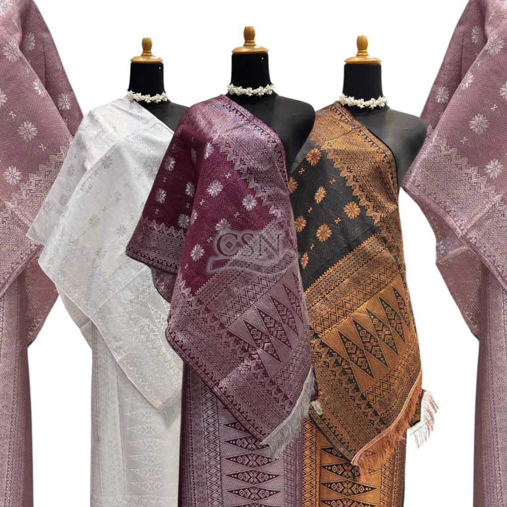 Kain Songket Selendang Setelan / Kain Songket + Selendang Set
