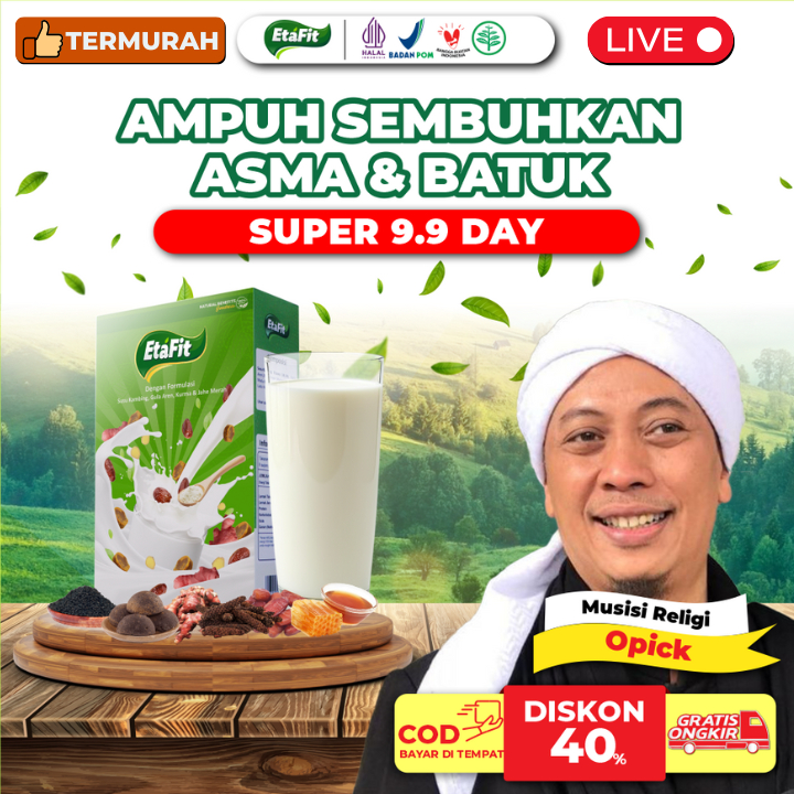 

Obat Herbal Detox TBC ISPA, Nyeri Dada, Asma, Batuk - ETAFIT Susu Kambing Etawa Murni Bubuk