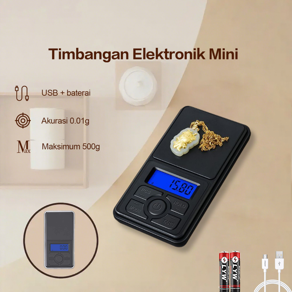 Timbangan Emas Pocket Scale 0.01g/500g/timbangan Emas Akurat/Timbangan Mini Digital
