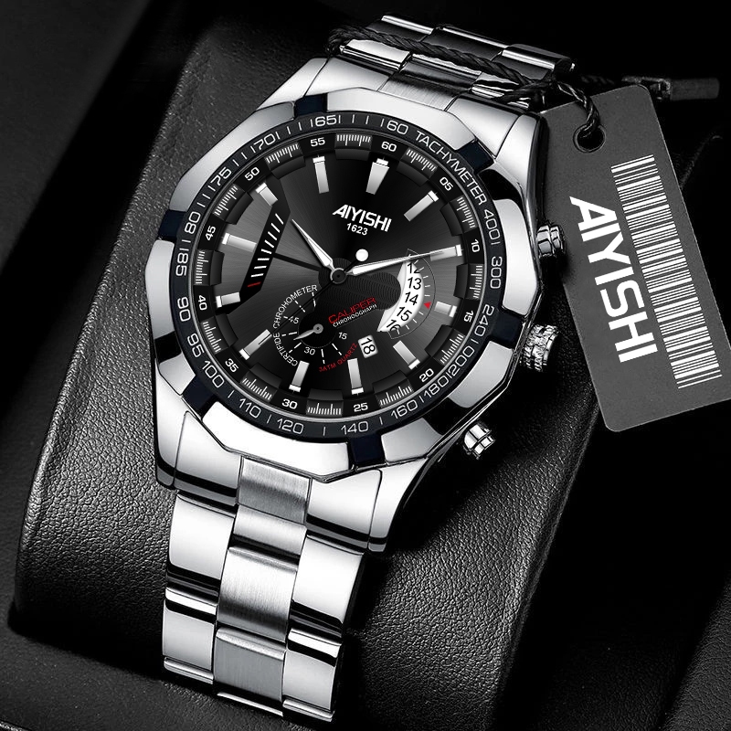 AIYISHI 1623 Jam Tangan Otomatis Pria —— Bahan Stainless Steel, Tahan Air 100 Meter, Fitur Bercahaya