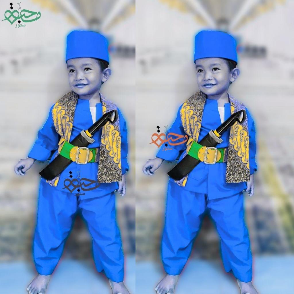 Baju Pangsi Betawi Anak Lengkap Baju Adat Pria