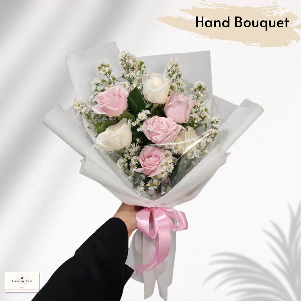 (kode 24) hand buket bunga segar/ bunga asli/ buket bunga segar