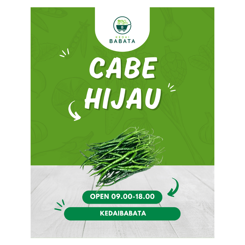 

Cabe Cabai Hijau Ijo Bulat Fresh Kedai Babata Padang