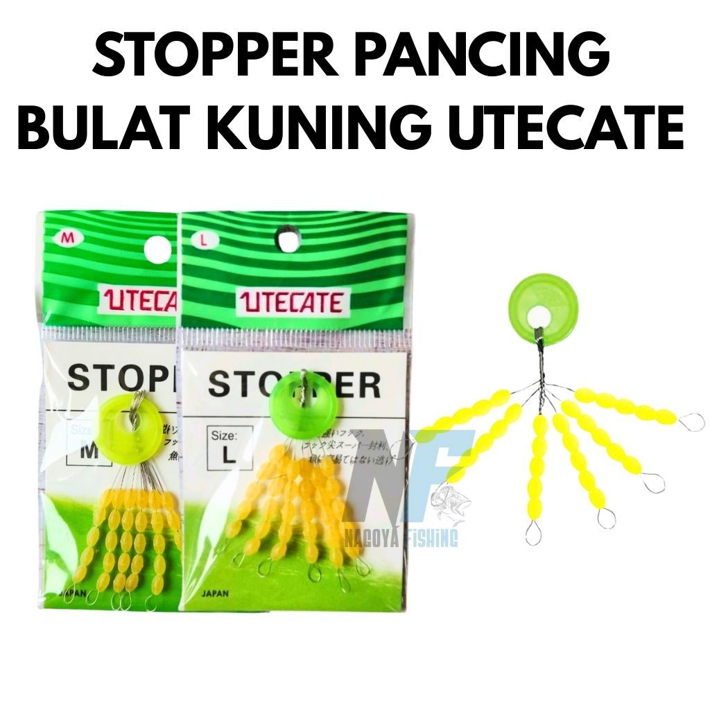 Stopper Pancing Bulat Kecil Besar Warna Kuning Isi 30 Pcs Utecate