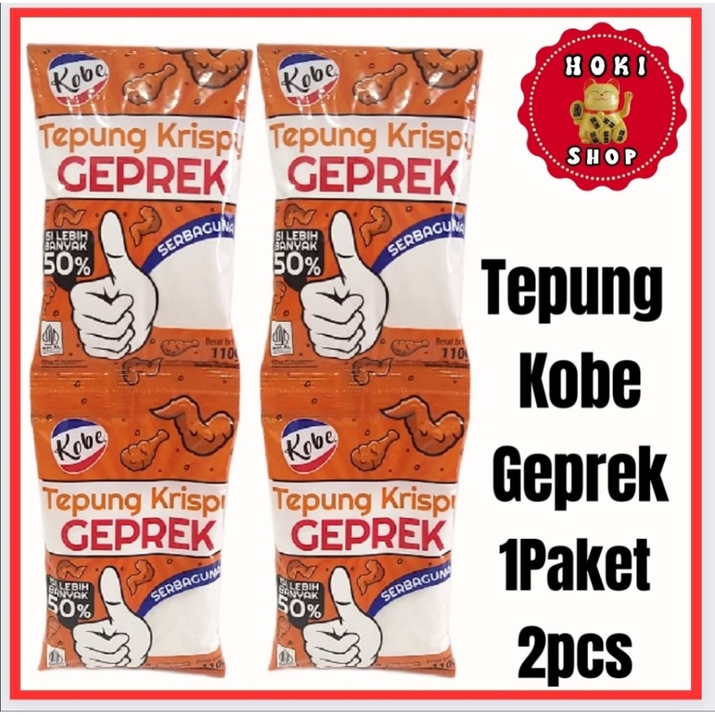 

Kobe Tepung Gerpek 1paket 2pcs / Tepung Krispy Geprek / Tepung Crispy Serbaguna