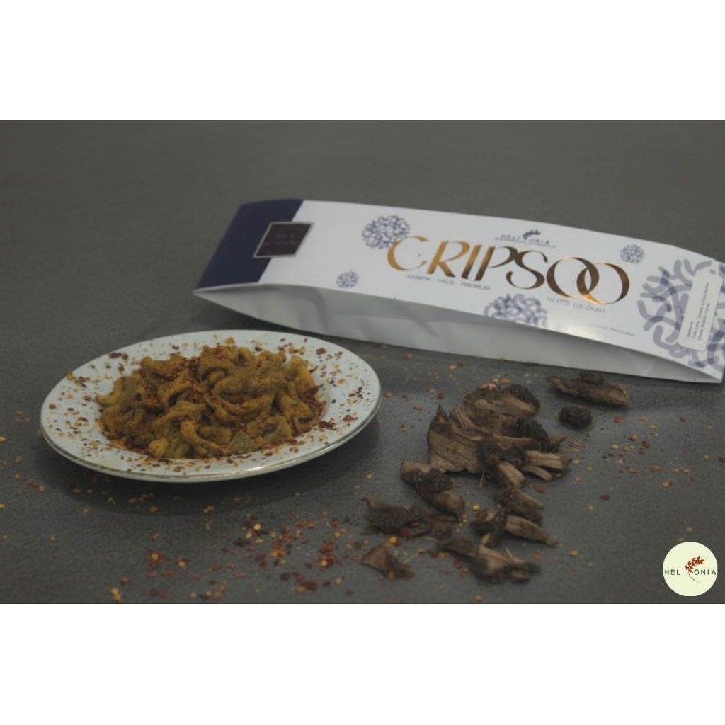 

CRIPSOO Keripik Usus Ayam Premium Rasa Spicy Rendang di Bandung