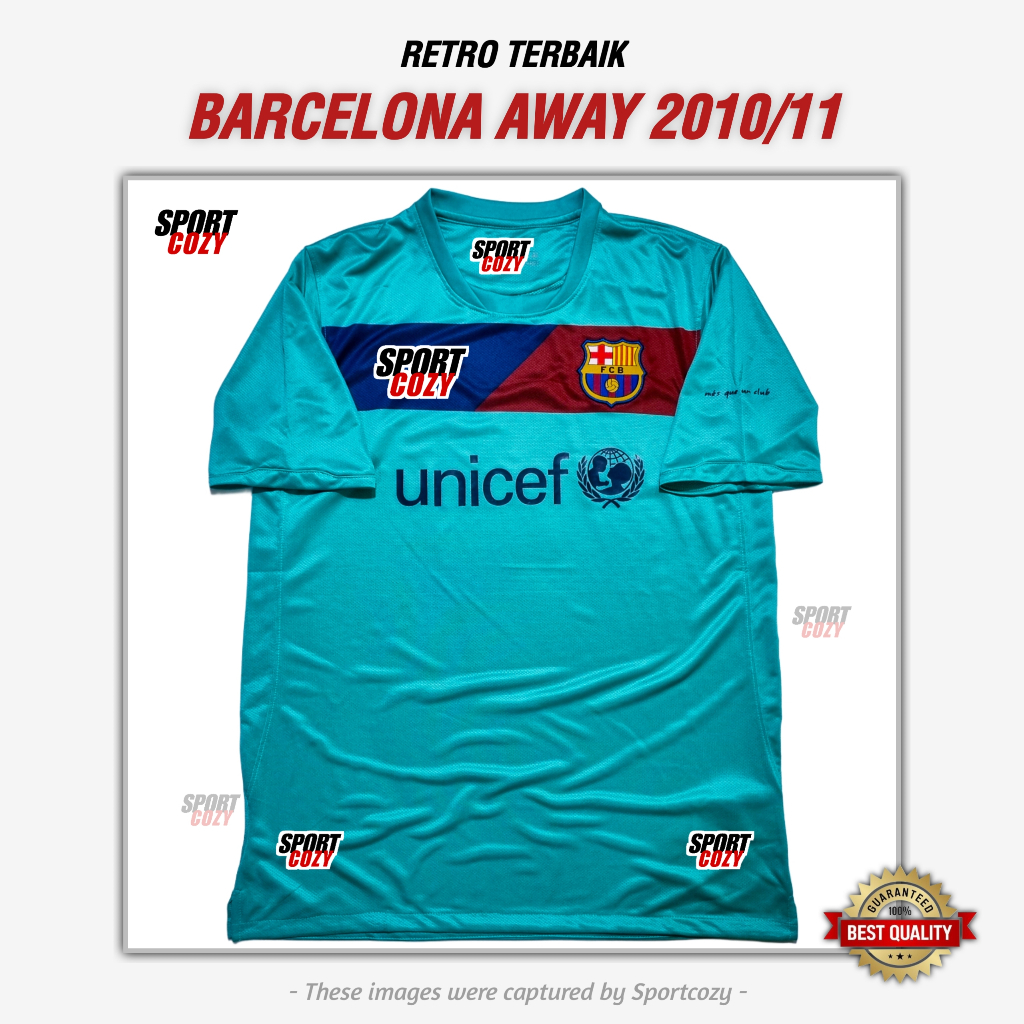BEST JERSEY RETRO BARCA BARCELONA AWAY 2010/2011 JERSEY RETRO TERBAIK