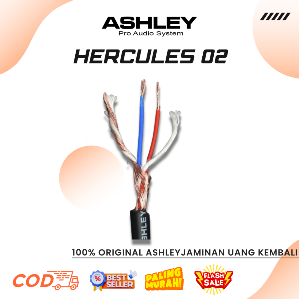 Kabel Mic Ashley Hercules 02 Kabel Isi 3 Panjang 100 Meter Full Tembaga