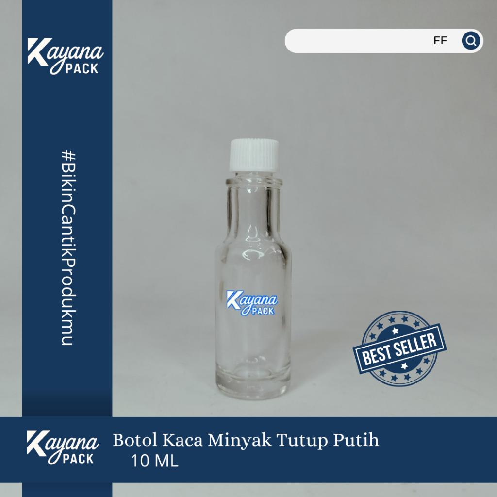BOTOL KACA 10ML BENING / CLEAR - BOTOL MINYAK KEMIRI - MINYAK GOSOK - MINYAK TAWON - BOTOL PEWARNA M